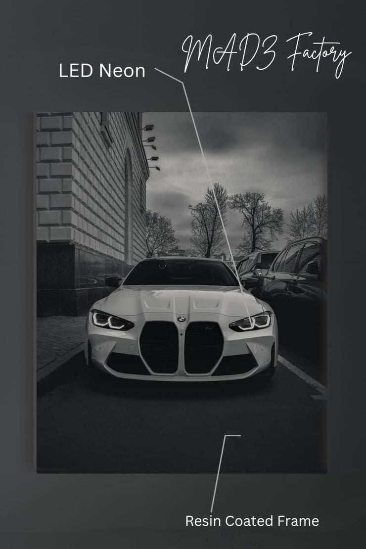 BMW M5 Front DRLs White Light | Resin Neon Frame | 4k Premium