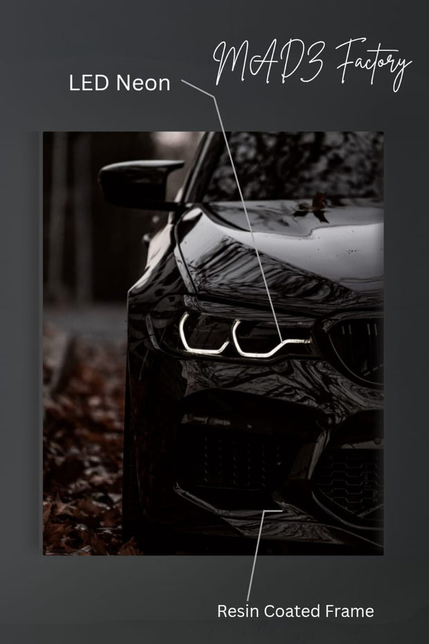 BMW M5 Front DRLs White Light | Resin Neon Frame | 4k Premium