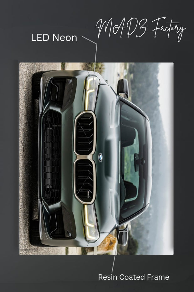 BMW M5 Front DRLs Yellow Light | Resin Neon Frame | 4k Premium