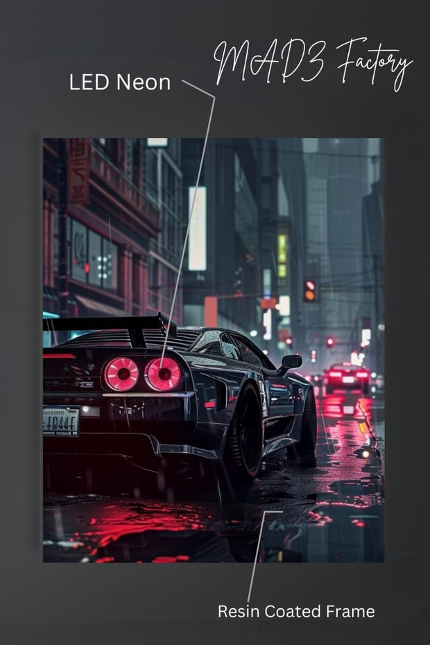Nissan GTR Tail Red Light  | Resin Neon Frame | 4k Premium