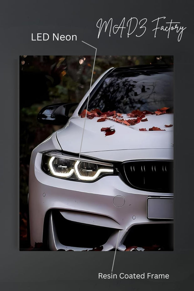 BMW M3 Front DRLs White Light | Resin Neon Frame | 4k Premium