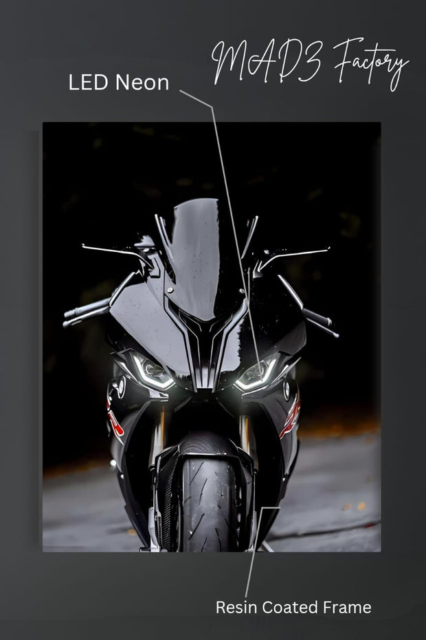 BMW S1000 RR Front DRLs White Light | Resin Neon Frame | 4k Premium