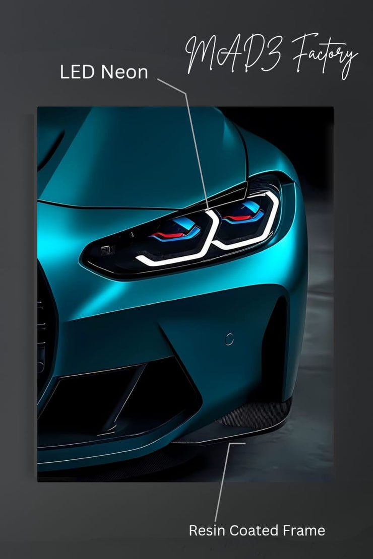 BMW M5 Front DRLs White Light | Resin Neon Frame | 4k Premium