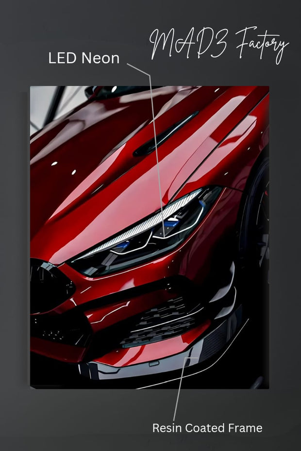 BMW M8 Front DRLs White Light | Resin Neon Frame | 4k Premium