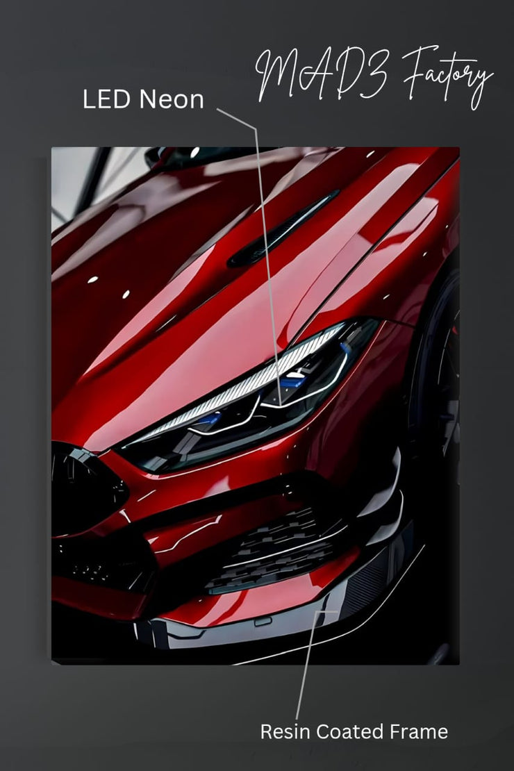 BMW M8 Front DRLs White Light | Resin Neon Frame | 4k Premium