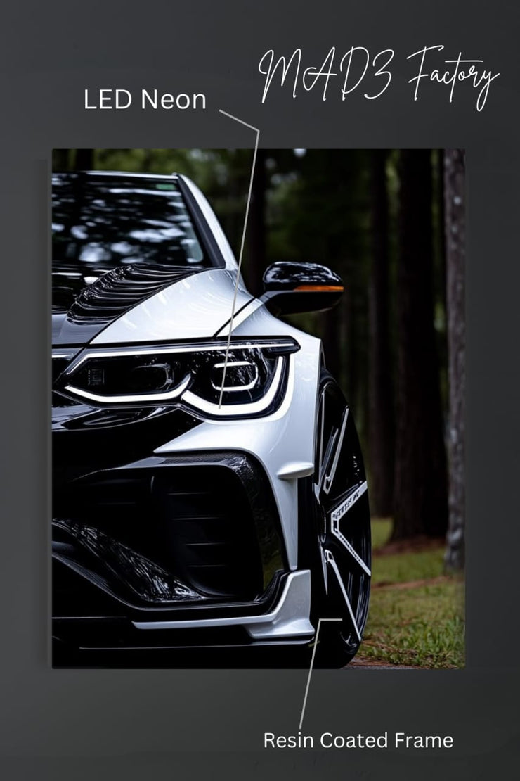 BMW Premium Front DRLs White Light | Resin Neon Frame | 4k Premium
