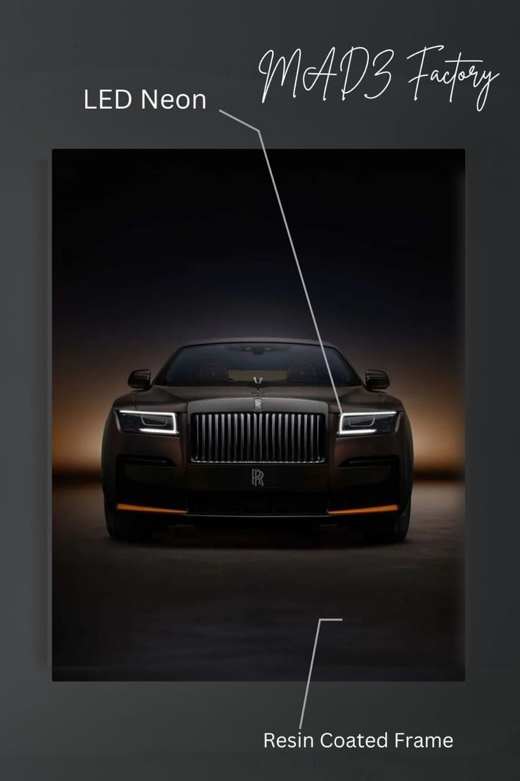 Rolls Royce Phantom Front DRLs White Light | Resin Neon Frame | 4k Premium