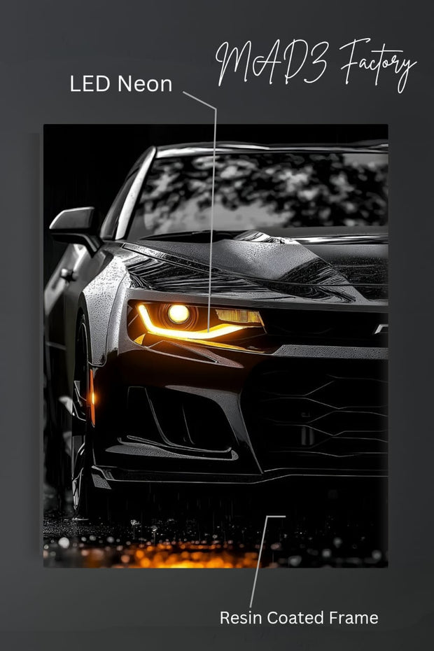 BMW M5 Front DRLs Yellow Light  | Resin Neon Frame | 4k Premium