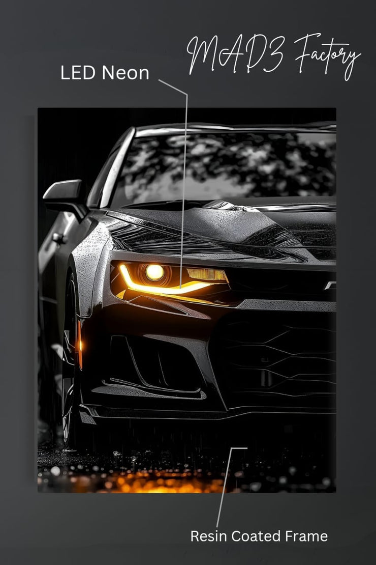 BMW M5 Front DRLs Yellow Light  | Resin Neon Frame | 4k Premium