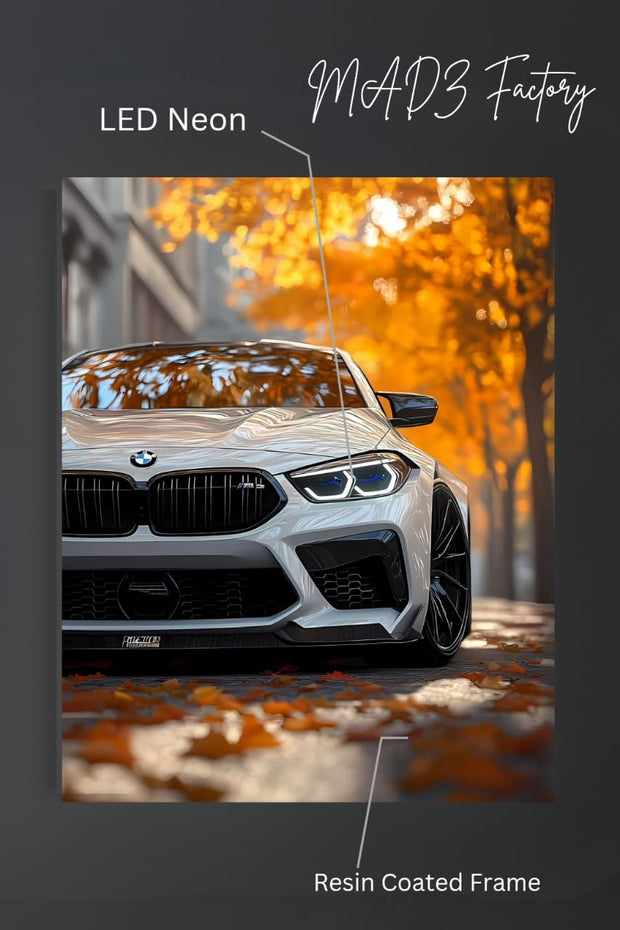 BMW M3 Front DRLs White Light | Resin Neon Frame | 4k Premium