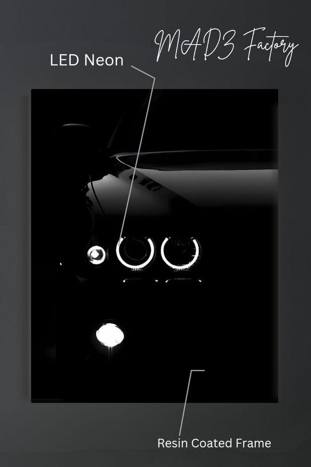 Dodge Challenger Front DRLs White Light | Resin Neon Frame | 4k Premium