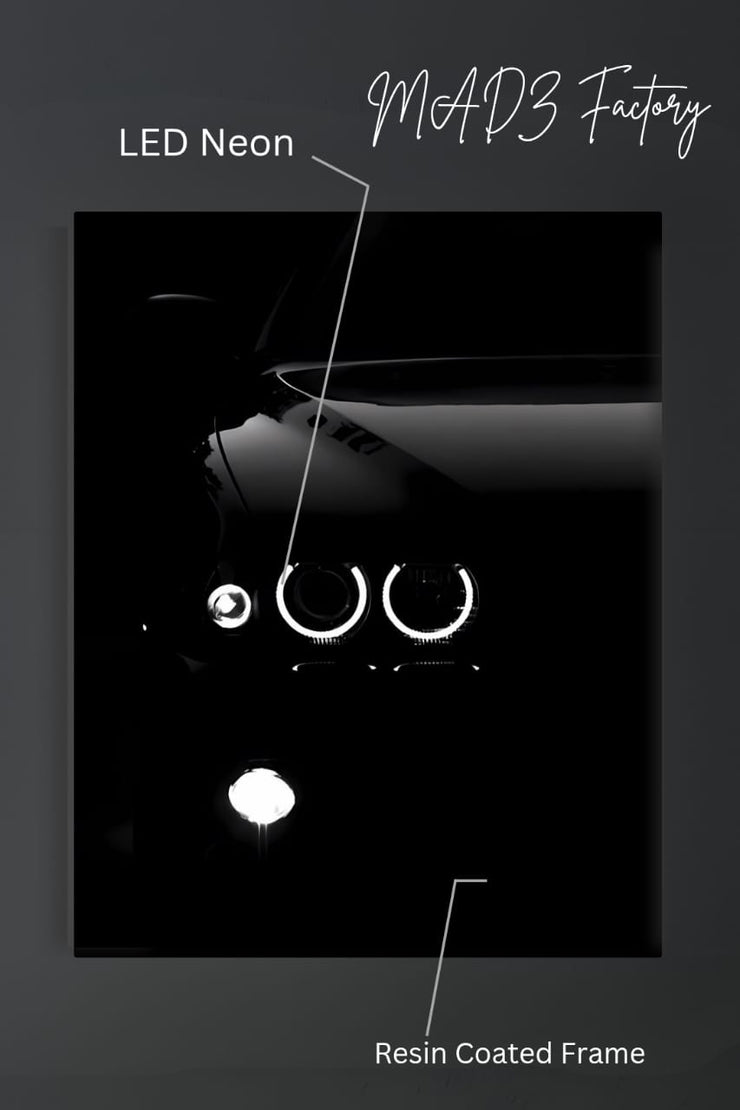 Dodge Challenger Front DRLs White Light | Resin Neon Frame | 4k Premium