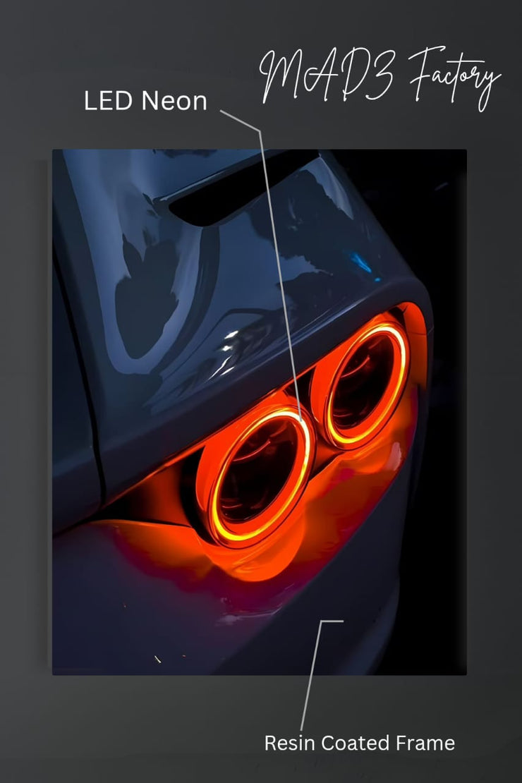 Dodge Challenger Front DRLs Red Light | Resin Neon Frame | 4k Premium