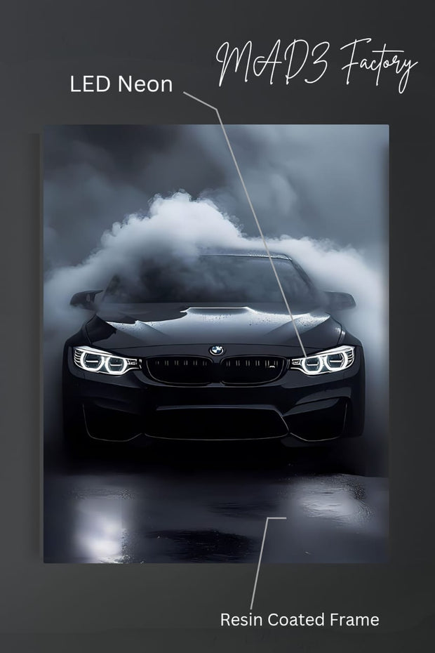 BMW M5 Front DRLs White Round Light  | Resin Neon Frame | 4k Premium