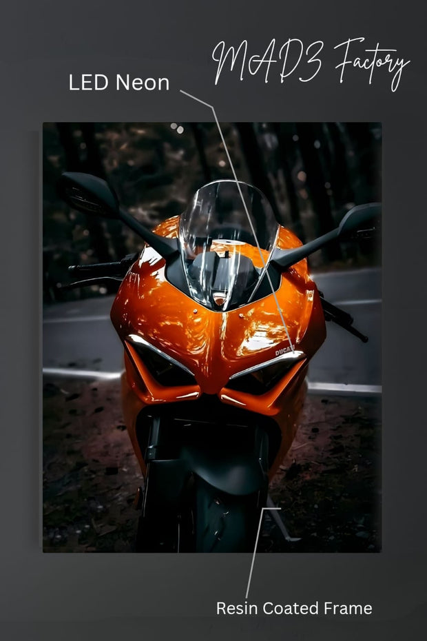 Ducati Panigale Front DRLs White Light | Resin Neon Frame | 4k Premium