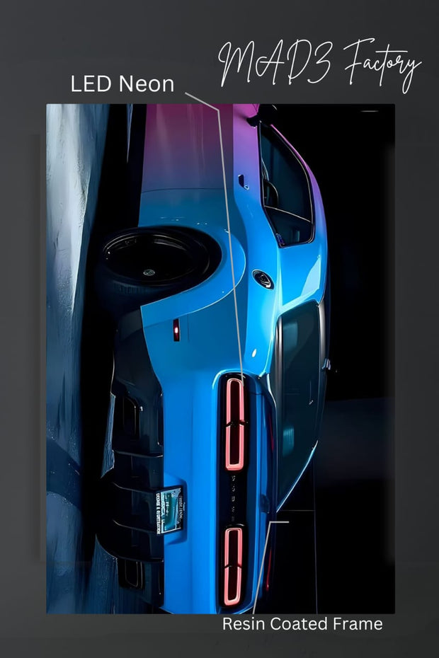 Dodge Challenger Tail Red Light | Resin Neon Frame | 4k Premium