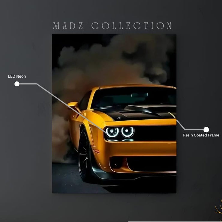 Dodge Challenger SRT Front DRLs White | Resin Neon Frame | 4k Premium