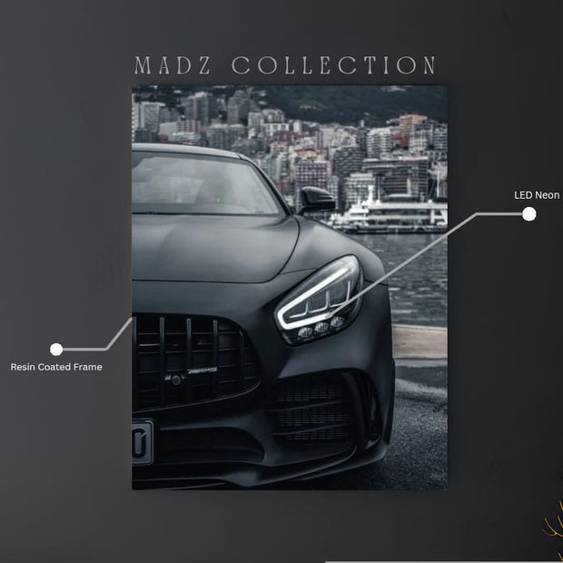 Mercedes Sports Front DRLs White | Resin Neon Frame | 4k Premium