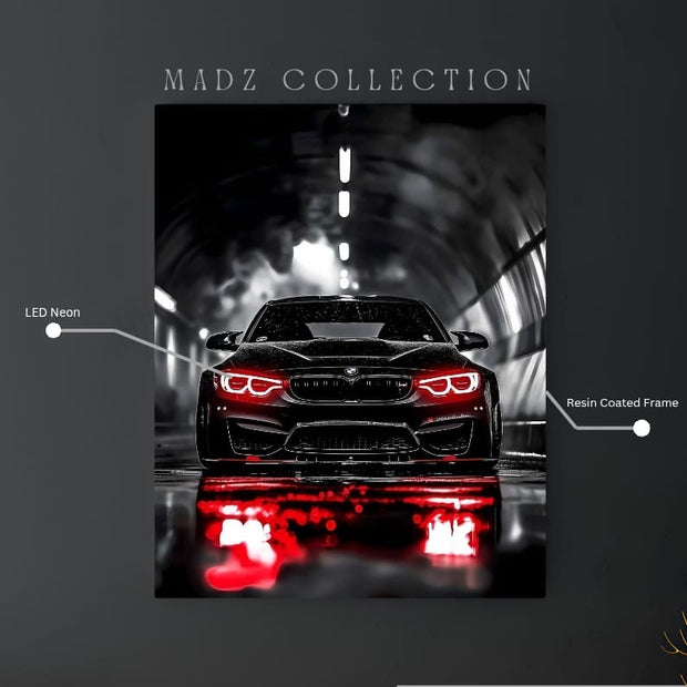 BMW M3 Front DRLs Red Light | Resin Neon Frame | 4k Premium