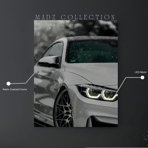 BMW M3 Front DRLs White Light | Resin Neon Frame | 4k Premium