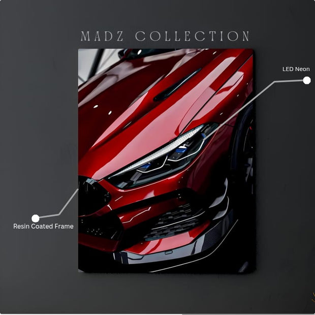 BMW M8 Front DRLs White Light | Resin Neon Frame | 4k Premium