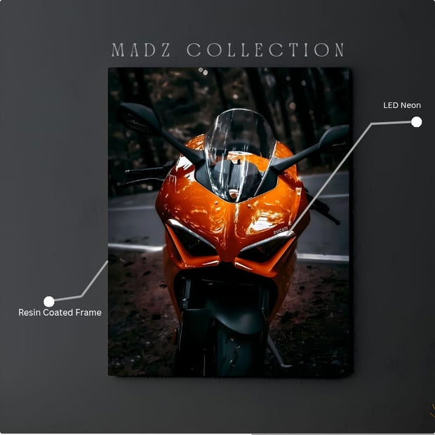 Ducati Panigale Front DRLs White Light | Resin Neon Frame | 4k Premium