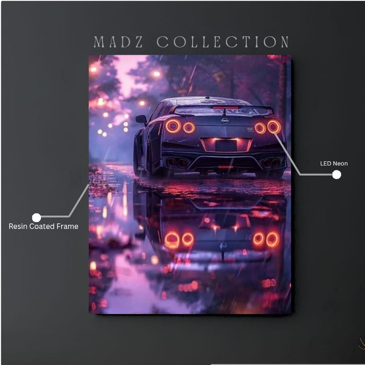 Nissan GTR Tail Red Light | Resin Neon Frame | 4k Premium