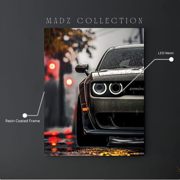 Dodge Challenger SRT Front DRLs White Light | Resin Neon Frame | 4k Premium