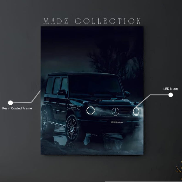 Mercedes G Wagon Front DRLs White Light | Resin Neon Frame | 4k Premium