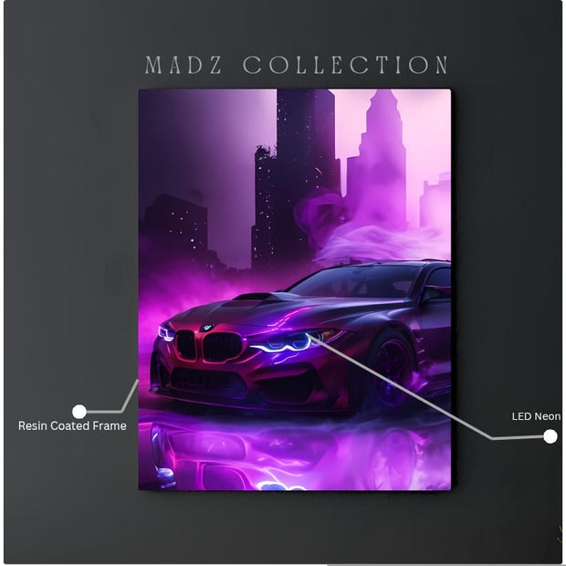 BMW M4 Front DRLs White Light | Resin Neon Frame | 4k Premium