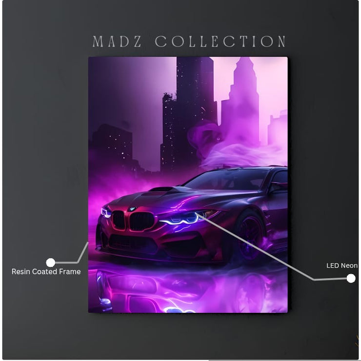 BMW M4 Front DRLs White Light | Resin Neon Frame | 4k Premium