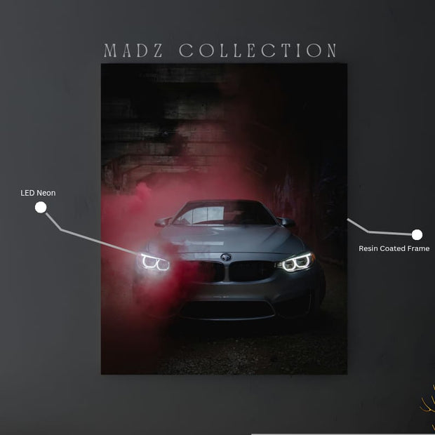 BMW M4 Front DRLs White Light | Resin Neon Frame | 4k Premium