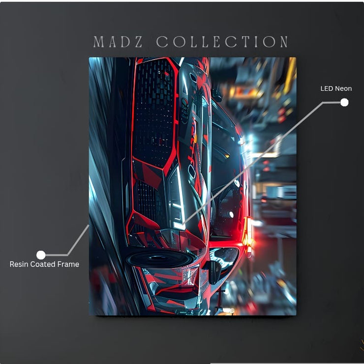 Audi R8 Front DRLs Dual White Light | Resin Neon Frame | 4k Premium