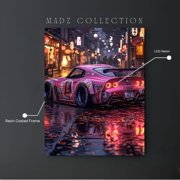 Toyota Supra Back Dual Red Light | Resin Neon Frame | 4k Premium