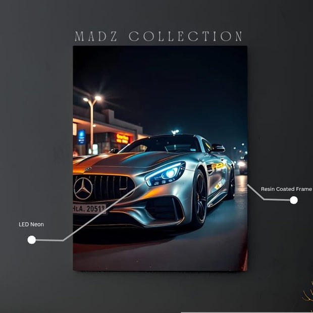 Mercedes S Class Coupe Front DRLs White Light | Resin Neon Frame | 4k Premium
