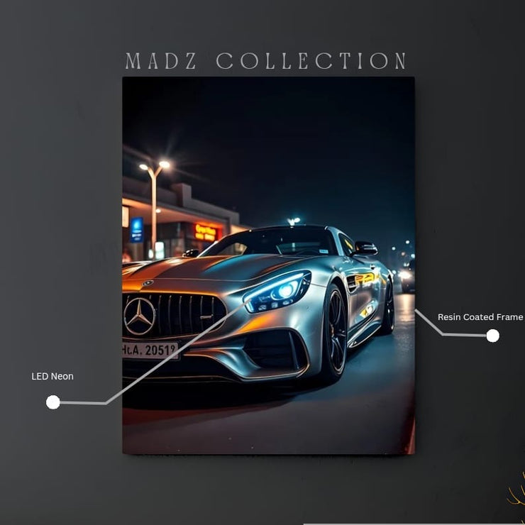 Mercedes S Class Coupe Front DRLs White Light | Resin Neon Frame | 4k Premium