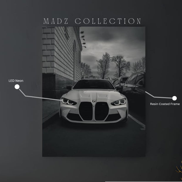 BMW M5 Front DRLs White Light | Resin Neon Frame | 4k Premium