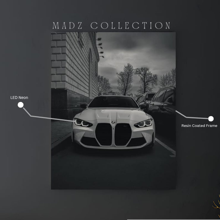 BMW M5 Front DRLs White Light | Resin Neon Frame | 4k Premium