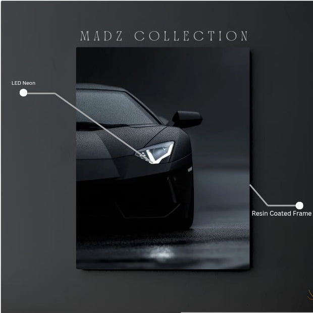 Lamborghini Front DRLs White Light | Resin Neon Frame | 4k Premium